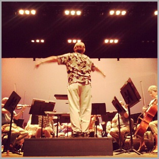 Dad conducting